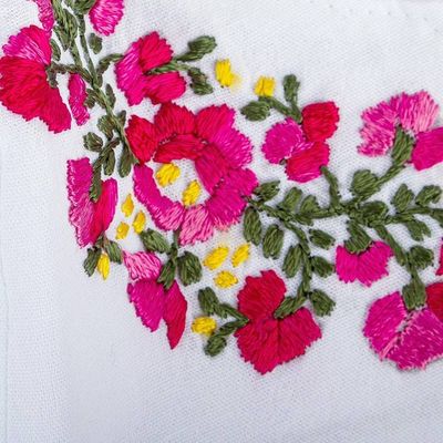Alternate image for Hand Embroidered Reusable Cotton Mask from Mexico Rose Garden