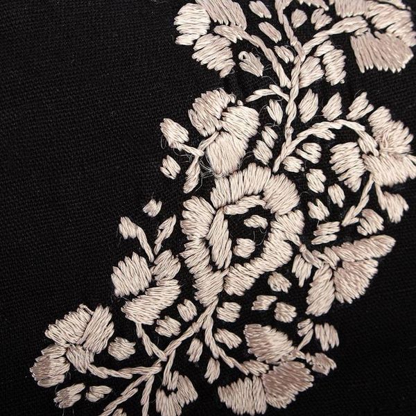 Alternate image for Black and Beige Floral Face Mask with 2 Layers Flower Garden in Beige