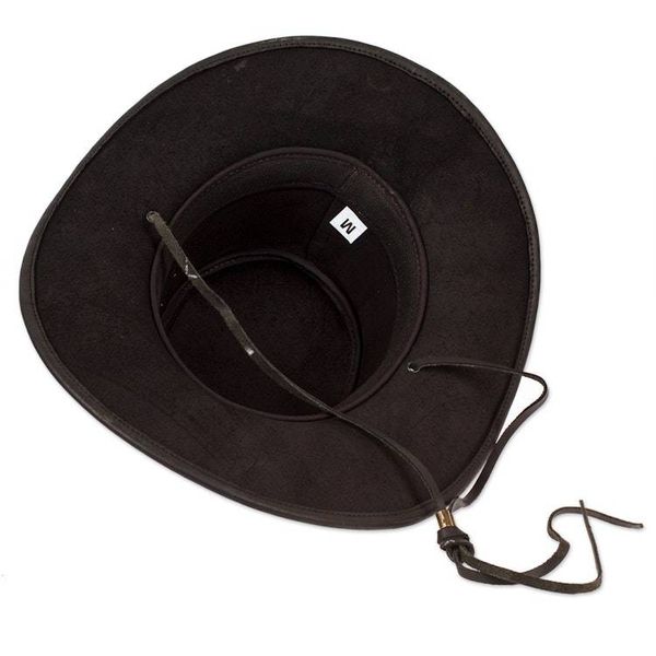 Alternate image for Handcrafted 100 Leather Hat in a Black Base Hue Classic Shadow