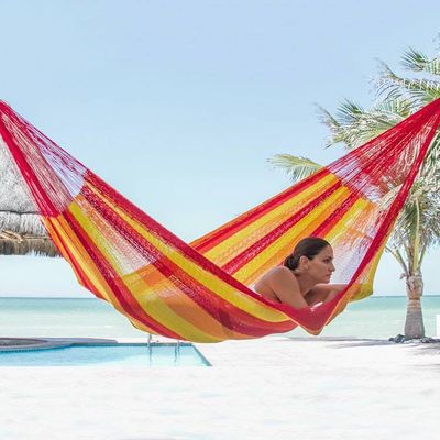Alternate image for Artisan Crafted Mayan Hammock Single Tequila Sunrise