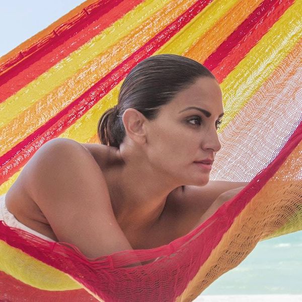 Alternate image for Artisan Crafted Mayan Hammock Single Tequila Sunrise