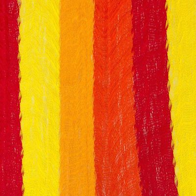 Alternate image for Artisan Crafted Mayan Hammock Single Tequila Sunrise
