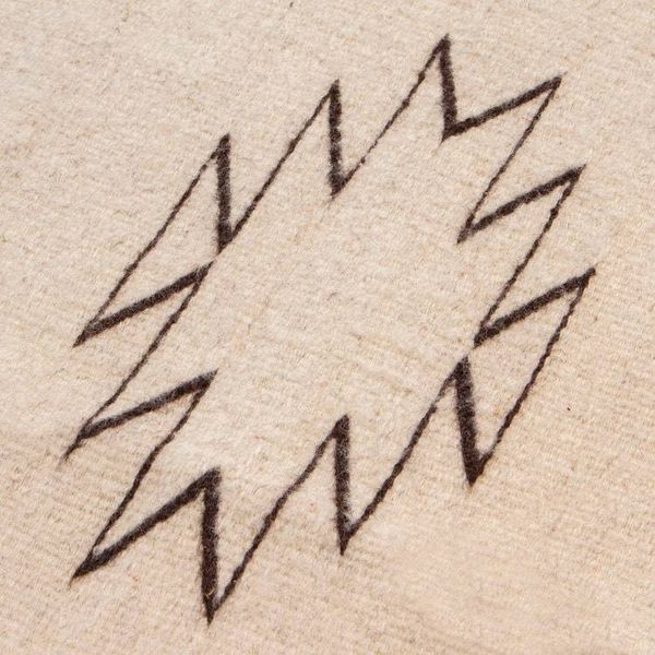 Alternate image for Beige and Brown Geometric-Patterned Zapotec Wool Rug 2x3 Beige Splendor