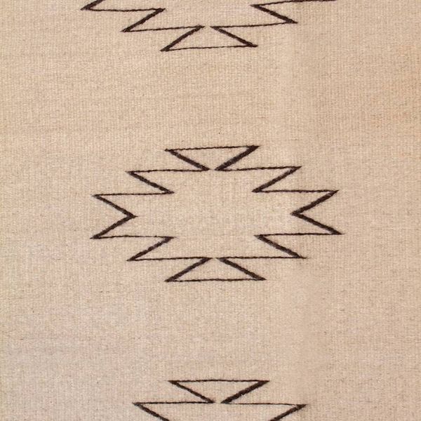 Alternate image for Beige and Brown Geometric-Patterned Zapotec Wool Rug 2x3 Beige Splendor