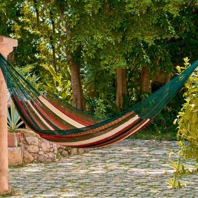 Alternate image for Striped Rope Hammock Double Mother Earth