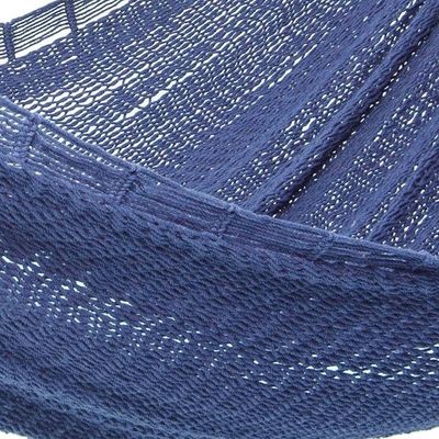 Alternate image for Handmade Navy Blue Hammock Single Uxmal Navy