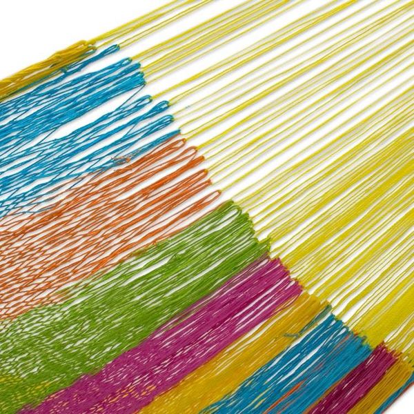 Alternate image for Multicolor Hand Woven Cotton Hammock Double Size Yucatan Feast