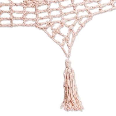 Alternate image for Hand Woven Ivory Rope Hammock Triple Ivory Cascade