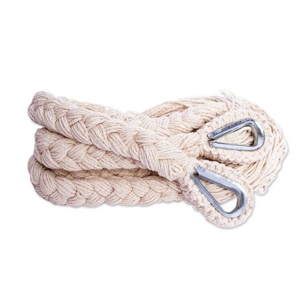 Alternate image for Hand Woven Ivory Rope Hammock Triple Ivory Cascade