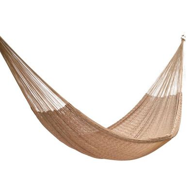 Alternate image for Handwoven Bronze Nylon Maya Double Hammock Golden Sun