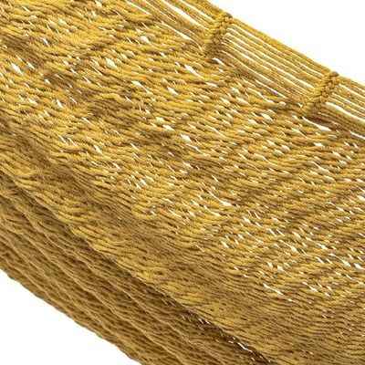 Alternate image for Mustard Yellow Cotton Hand Woven Maya Double Hammock Maya Mustard