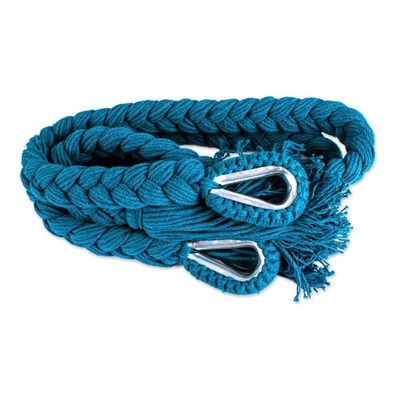 Alternate image for Turquoise Cotton Hammock from Mexico Double Caribbean Blue Cascade