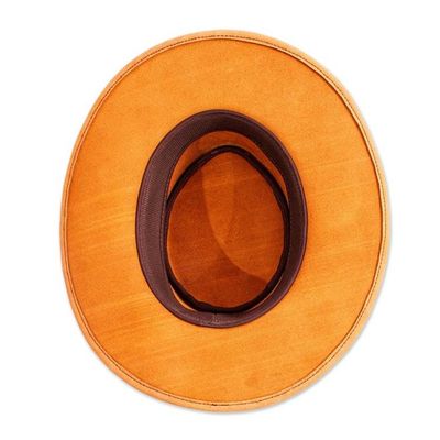 Alternate image for Golden Tan Mens Leather Hat Cattleman Ranger