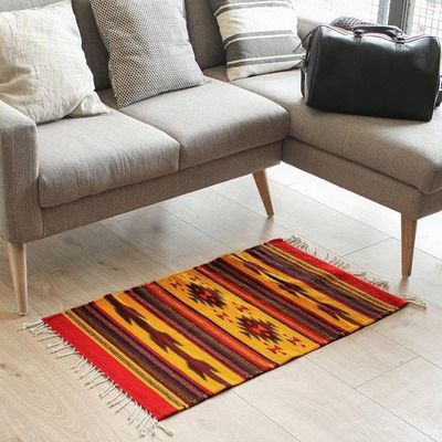 Primary image for Unique Geometric Wool Area Rug 2x3 Burning Arrows