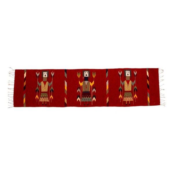 Alternate image for Traditional Zapotec 100 Wool Runner in a Natural Russet Hue Russet Ancestor