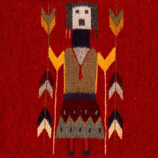 Alternate image for Traditional Zapotec 100 Wool Runner in a Natural Russet Hue Russet Ancestor