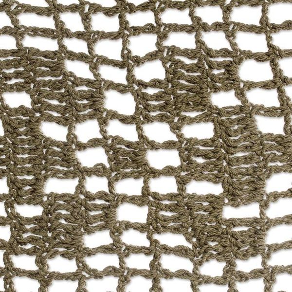 Alternate image for Crocheted Fringe Olive Green Cotton Hammock Double Veranda in Olive Green