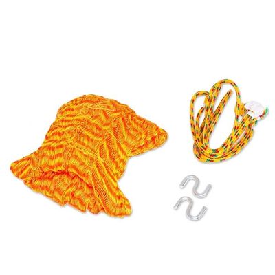Alternate image for Handwoven Double Maya Hammock in Daffodil from Mexico Daffodil Dreams