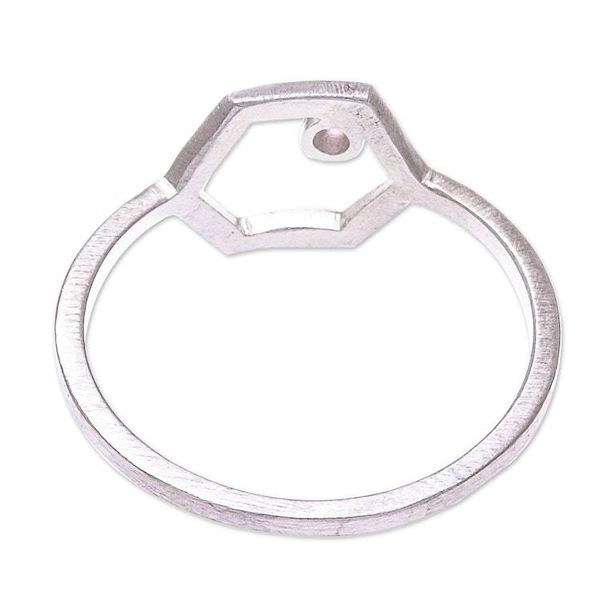 Alternate image for Hand Made Sterling Silver and Tourmaline Ring Honey Rose