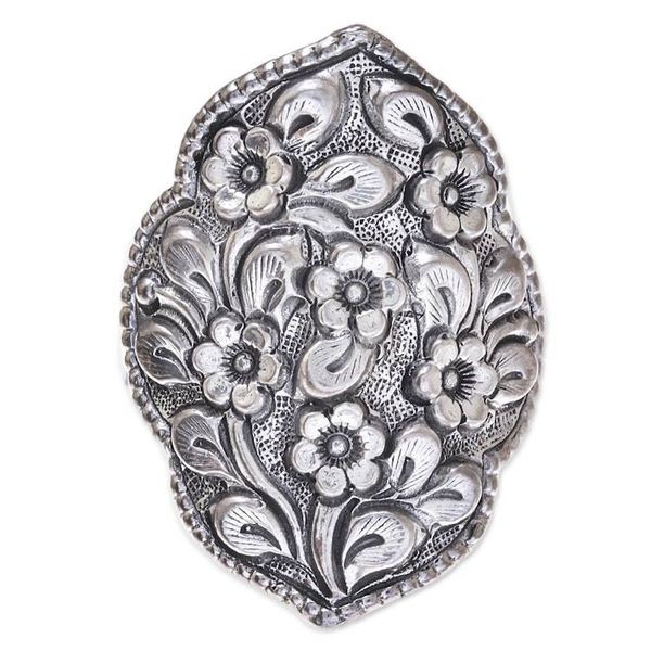 Alternate image for Floral Sterling Silver Cocktail Ring from Thailand Charming Daisies