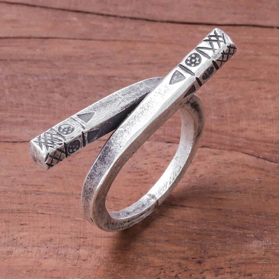 Karen Silver Wrap Ring Handcrafted in Thailand 'Chic Karen'