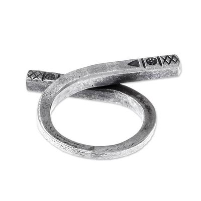 Alternate image for Karen Silver Wrap Ring Handcrafted in Thailand Chic Karen