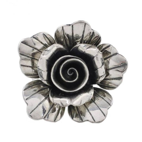 Alternate image for Hand Made Hill Tribe Silver Cocktail Ring Forever Jasmine