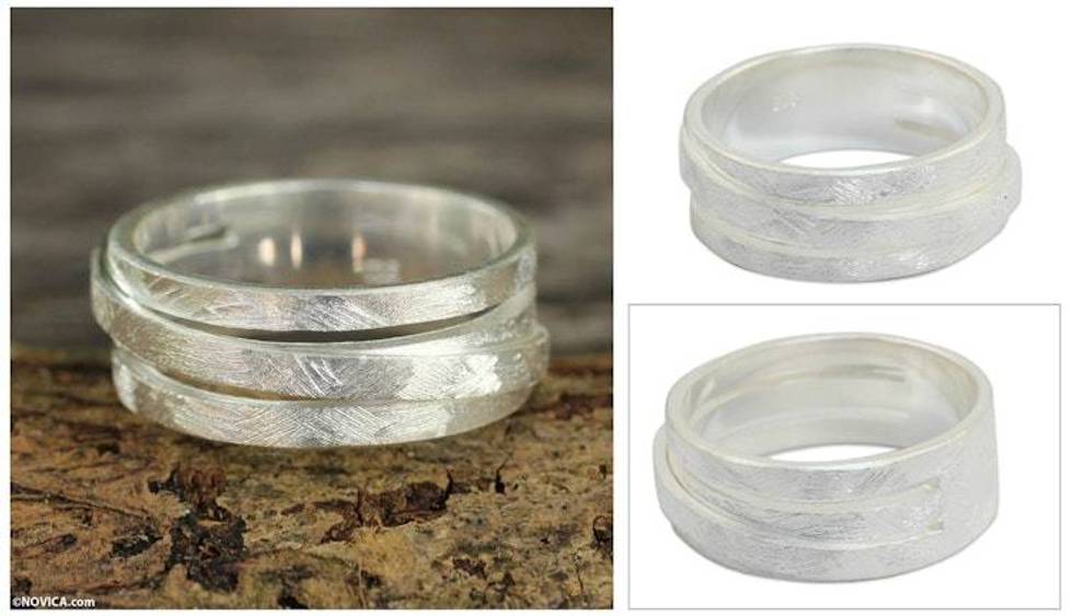 Band Ring Sterling Silver Thai Jewelry 'Illusions'