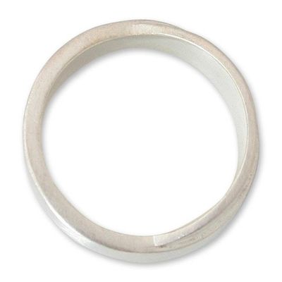 Alternate image for Handmade Modern Sterling Silver Band Ring Infinite Lanna
