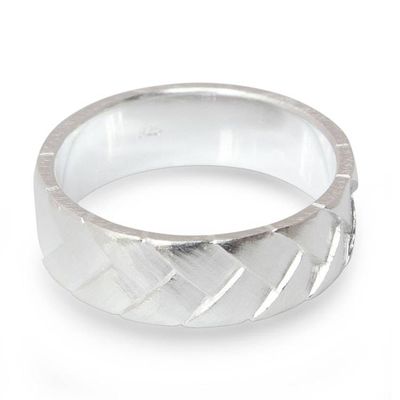 Alternate image for Sterling Silver Band Ring Woven Destiny