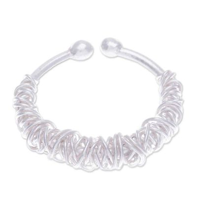 Alternate image for Hand Made 950 Silver Wrap Ring Thai Spindle