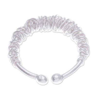 Alternate image for Hand Made 950 Silver Wrap Ring Thai Spindle