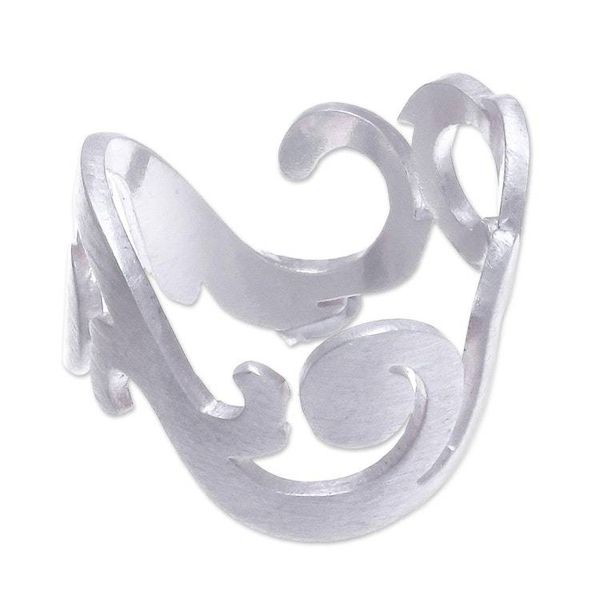 Alternate image for Artisan Crafted Sterling Silver Band Ring Sunlit Sea