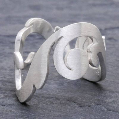 Alternate image for Artisan Crafted Sterling Silver Band Ring Sunlit Sea