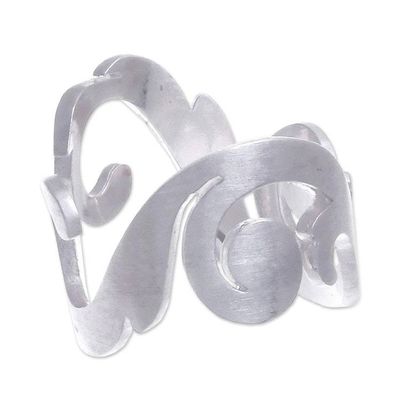 Alternate image for Artisan Crafted Sterling Silver Band Ring Sunlit Sea
