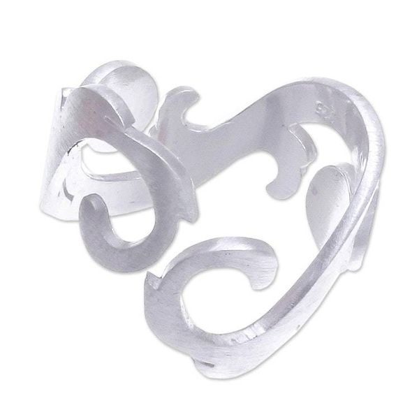 Alternate image for Artisan Crafted Sterling Silver Band Ring Sunlit Sea