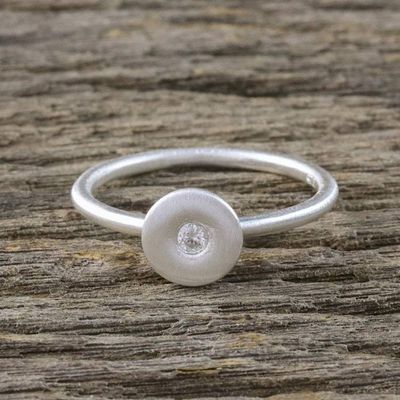 Primary image for Sterling Silver and CZ Cocktail Ring from Thailand Sparkling Eye