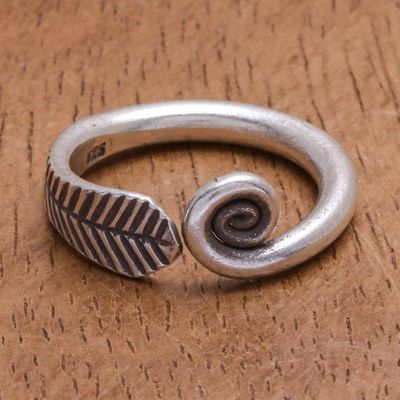 Alternate image for Hand Made Sterling Silver Spiral Band Ring Different Drum