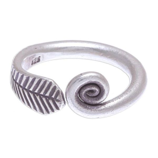 Alternate image for Hand Made Sterling Silver Spiral Band Ring Different Drum