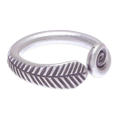 Alternate image for Hand Made Sterling Silver Spiral Band Ring Different Drum