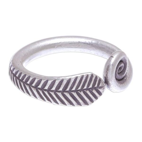 Alternate image for Hand Made Sterling Silver Spiral Band Ring Different Drum
