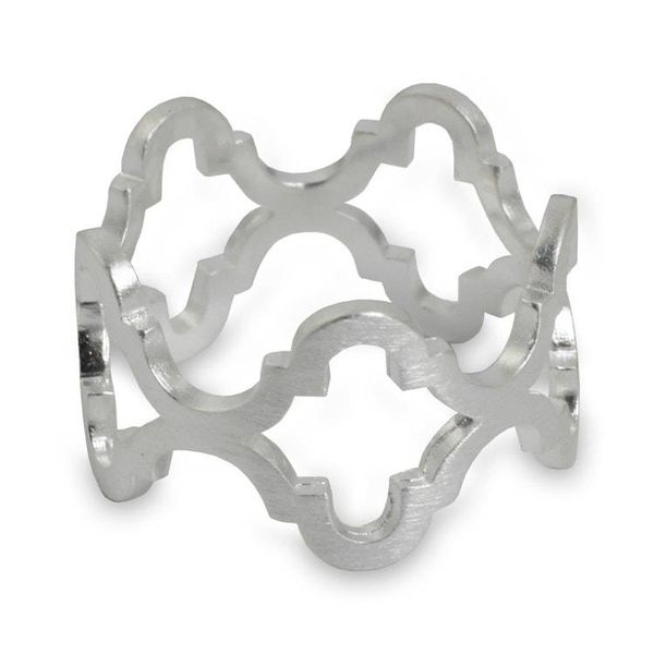Alternate image for Handmade Satin Sterling Silver Band Ring for Women Classical Ogee