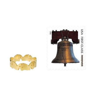 Alternate image for Gold Vermeil Elephant Band Ring Handcrafted in Thailand Pachyderm Party
