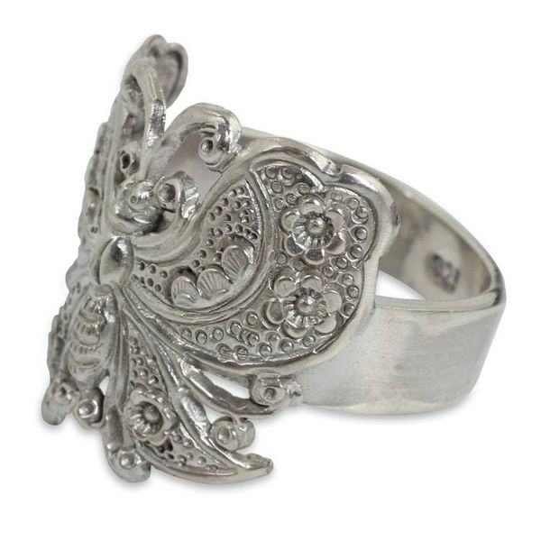 Alternate image for Sterling Silver Cocktail Ring Spring Butterfly