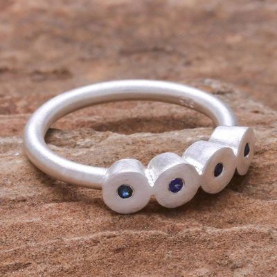Primary image for Sterling Silver and Sapphire Ring Songkran Moons