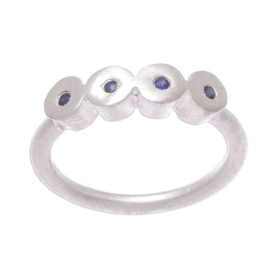 Alternate image for Sterling Silver and Sapphire Ring Songkran Moons