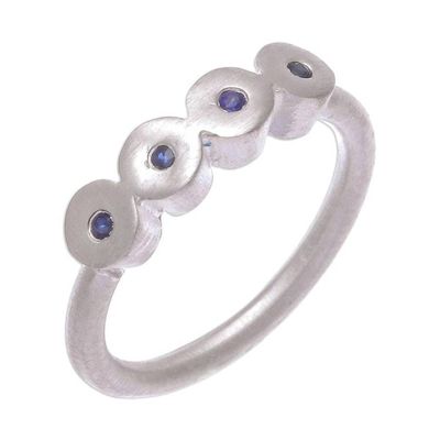 Alternate image for Sterling Silver and Sapphire Ring Songkran Moons