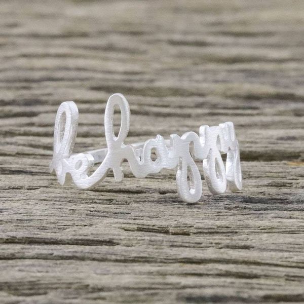 Alternate image for Inspirational Sterling Silver Band Ring from Thailand Gleaming Happiness