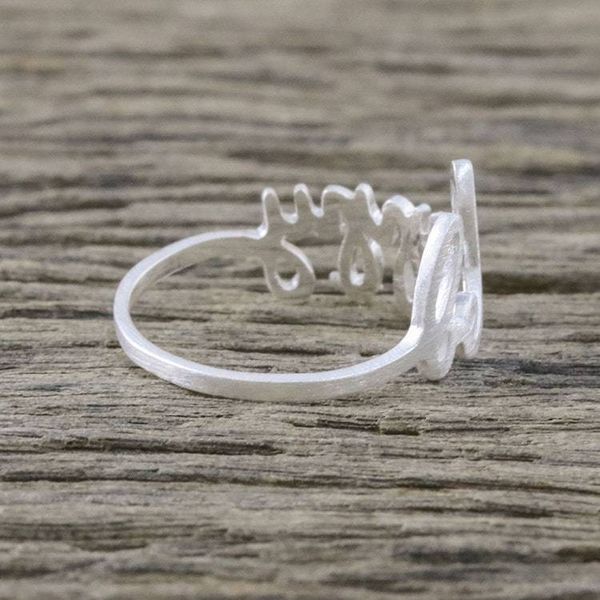 Alternate image for Inspirational Sterling Silver Band Ring from Thailand Gleaming Happiness