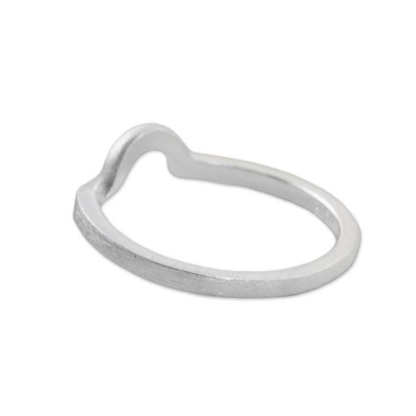 Alternate image for Wavy Sterling Silver Mid-Finger Ring from Thailand Wondrous Curves